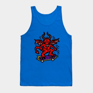 Devil on a skateboard Tank Top